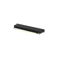 Patchpanel 19" Lanberg PPSA-1024-B - 24 ekranowane porty, 1U, KAT. 6A, czarny