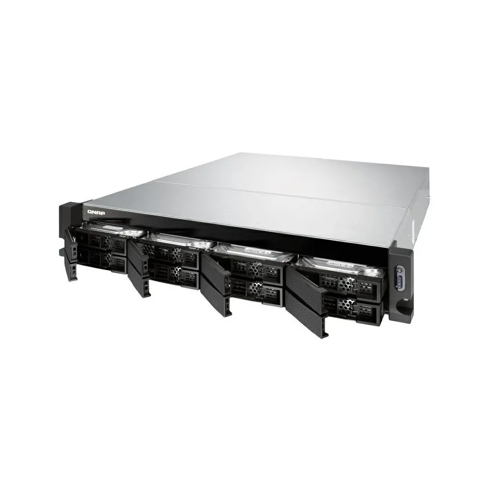 Serwer NAS QNAP Rack TS-863XU-RP-72 - Rack (2U)/AMD G-Series GX-420MC/16 GB RAM/40 TB/8 wnęk/hot-swap/3 lata Carry-in - zdjęcie