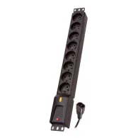 Listwa zasilająca Lestar LZRM 810 BW IEC 320 PDU 1966005076 - 8 gniazd, 5 m, Czarna | Sklep ITnes.pl - IT for BUSINESS