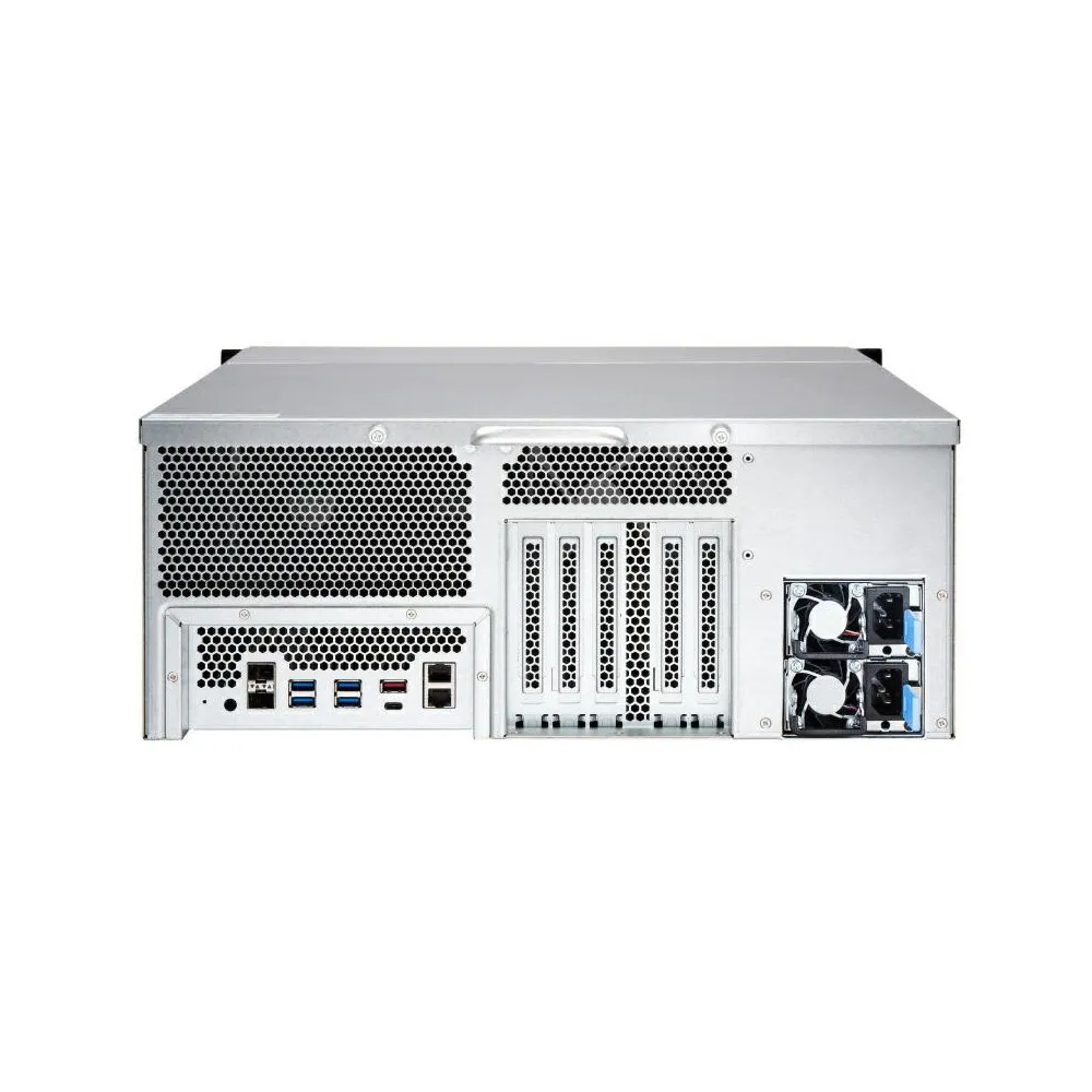 Zdjęcie produktu Serwer NAS QNAP Rack TS-2477XU-RP-2700-64G - Rack (4U)/AMD Ryzen 7 2700/64 GB RAM/24 wnęk/hot-swap