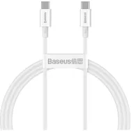 Kabel Baseus Crystal Shine USB-C CATYS-B02, PD 100W, USB 2.0, 1 m, Biały | Sklep ITnes.pl, IT for BUSINESS