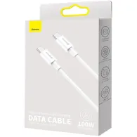 Kabel Baseus Crystal Shine USB-C CATYS-B02, PD 100W, USB 2.0, 1 m, Biały | Sklep ITnes.pl, IT for BUSINESS