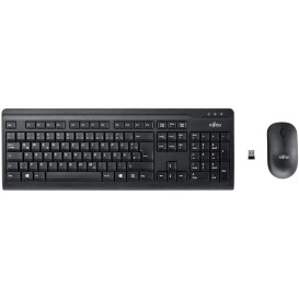 Zestaw bezprzewodowy klawiatury i myszy Fujitsu KB LX410 S26381-K410-L402 - USB, DE, Klawiatura klasyczna, Mysz optyczna, Czarny