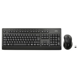 Zestaw bezprzewodowy myszy i klawiatury Fujitsu Wireless KB Mouse Set S26381-K960-L402 - Czarny