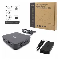 Stacja dokująca i-tec USB-C Triple Docking Station C31TRI4KDPDPRO100 - 1x HDMI/ 2x DP 3x4K/ 1x5K/ LAN/ Audio/ 6x USB/ PD 100 W