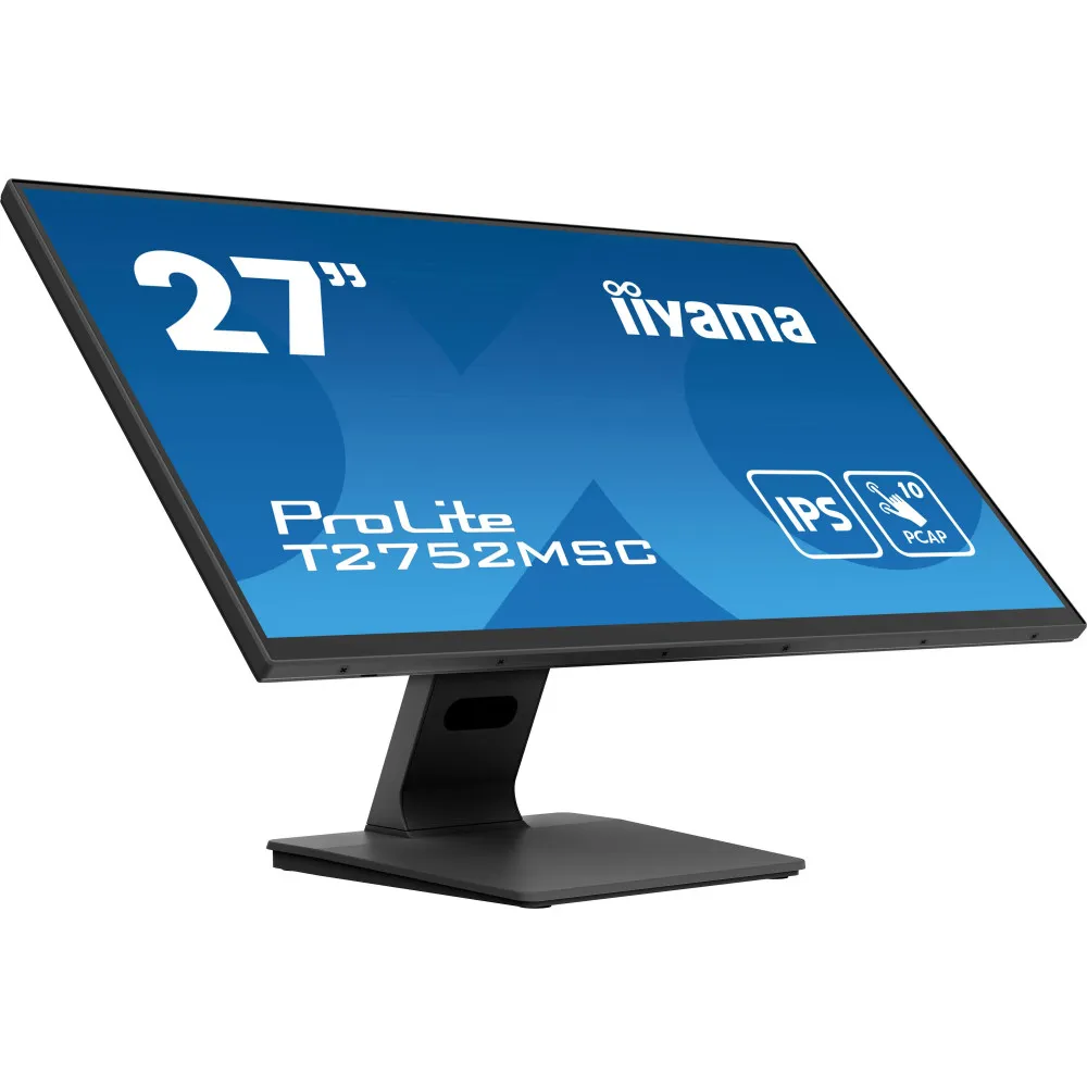 Monitor iiyama ProLite T2752MSC-B1 - 27"/1920x1080 (Full HD)/60Hz/IPS/5 ms/dotykowy/Czarny - zdjęcie
