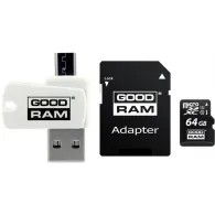 Karta pamięci GoodRAM All in One MicroSDXC 64 GB Class 10 UHS-I/U1 M1A4-0640R12 - Czarna, Biała | Sklep ITnes.pl - IT for BUSINE