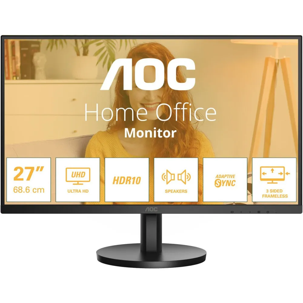 Monitor AOC U27B3A, 27", 3840x2160 (4K), 60Hz, IPS, HDR, 4 ms, Czarny | Sklep ITnes.pl, IT for BUSINESS