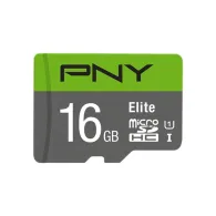 Karta pamięci PNY MicroSDXC Elite 16GB P-SDU16GU185GW-GE - Szara, Zielona