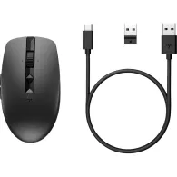 Mysz bezprzewodowa HP 715 Rechargeable Multi-Device Mouse 6E6F0AA - 3000 dpi, USB-A, Bluetooth, Czarna
