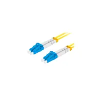Patchcord światłowodowy Lanberg FO-LULU-SD11-0005-YE, duplex, złącza LC|UPC-LC|UPC, jednomodowy, długość 0,5m, żółty | Sklep ITn