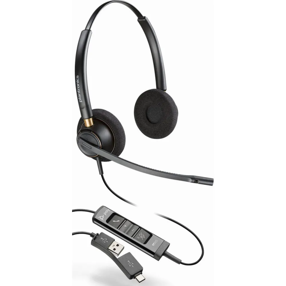 Słuchawki nauszne Plantronics/Poly EncorePro 525 USB EP525-M USB-A 218275-01 - Czarne | Sklep ITnes.pl - IT for BUSINESS