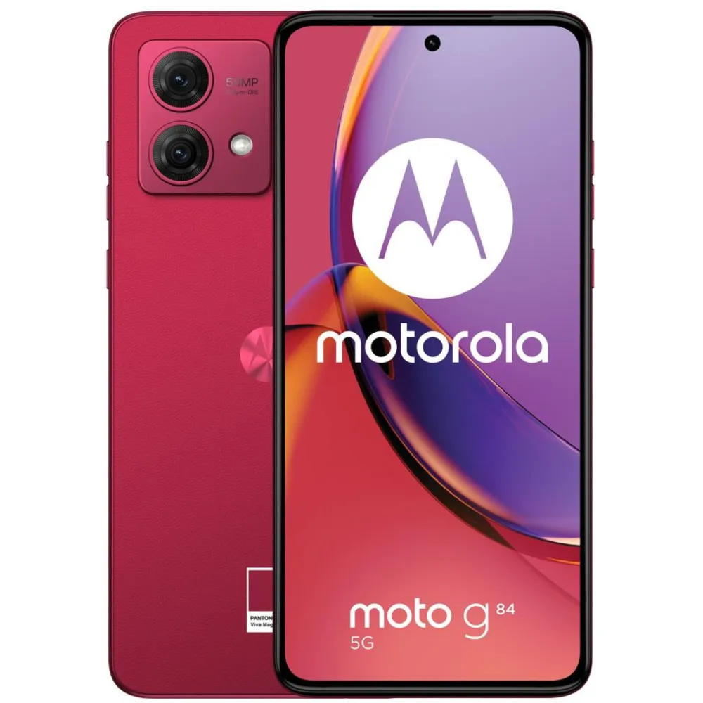 Smartfon Motorola Moto g84 PAYM0042PL, Snapdragon 695 5G, 6,5" 2400x1080, 256GB, 8GB, 5G, Czerwony, 50+16Mpix, Android, 2 lata C