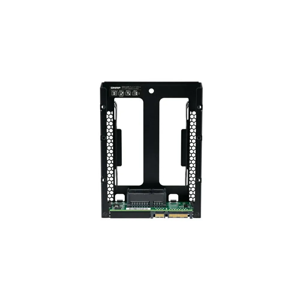 QDA-A2AR QNAP adapter dwóch 2,5-calowych dysków SATA w jednej 3,5-calowej kieszeni dyskowej SATA z obsługą RAID dla PC i NAS | S