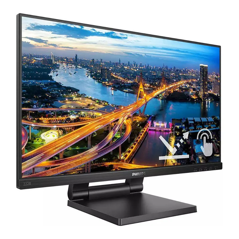 Monitor Philips 222B1TC/00 - 21,5"/1920x1080 (Full HD)/75Hz/IPS/4 ms/dotykowy/Czarny