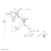Uchwyt biurkowy do monitora Neomounts by Newstar Next One Desk Mount DS70S-950WH1 - Biały Uchwyt biurkowy do monitora Neomounts by Newstar Next One Desk Mount DS70S-950WH1 - Biały