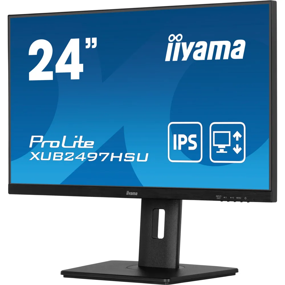 Monitor iiyama ProLite XUB2497HSU-B2 - 23,8"/1920x1080 (Full HD)/100Hz/IPS/1 ms/pivot/Czarny - zdjęcie