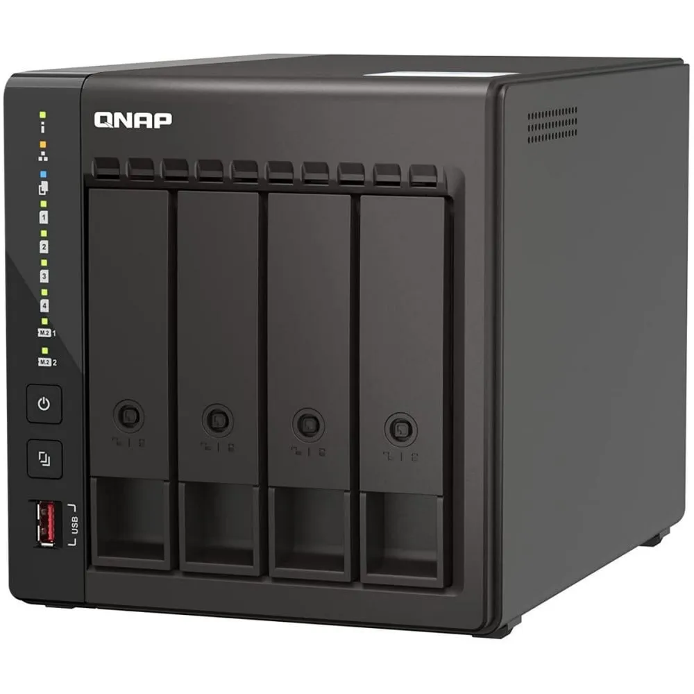 Serwer NAS QNAP Tower TS-453E-RGK - Tower/Intel Celeron J6412/8 GB RAM/16 TB/4 wnęki/2 x M.2/hot-swap