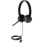 Słuchawki nauszne Lenovo USB Stereo Headset 4XD0X88524 - USB, 1,8 m, Czarne
