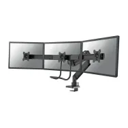 Neomounts Select Full Motion Desk Mount with for three 17-24" Monitor Screens, Height Adjustable, Black - NM-D775DX3BLACK | Skle