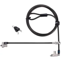 Linka zabezpieczająca Kensington Slim N17 2.0 Keyed Dual Head Laptop Lock for Wedge-Shaped Slots K60508WW - Czarna