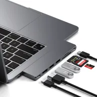 Replikator portów Satechi Pro Hub Slim ST-HUCPHSM - USB 4, HDMI, 2x USB-A, SD/microSD, USB-C, Szary