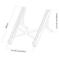 Foldable laptop stand, silver - NSLS010 | Sklep ITnes.pl - IT for BUSINESS