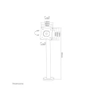 Uchwyt biurkowy do monitora Neomounts by Newstar POS Flat Screen Desk Mount NS-DPOS100BLACK - Czarny
