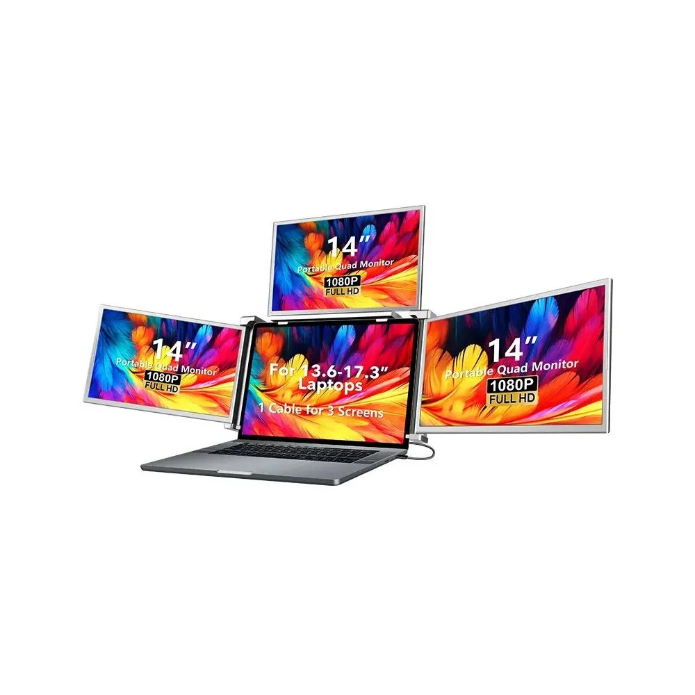 Monitor Extralink EX.35281, 14", 1920x1080 (FHD), IPS, USB-C, Srebrny | Sklep ITnes.pl, IT for BUSINESS