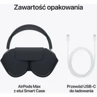 Słuchawki bezprzewodowe nauszne Apple AirPods Max MWW53ZM/A - USB-C, Księżycowa poświata