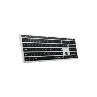 Klawiatura bezprzewodowa Satechi Slim X3 ST-BTSX3S - USB-C, Bluetooth do czterech urządzeń, Srebrna