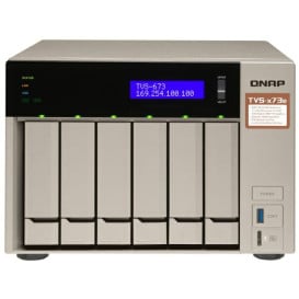 Serwer NAS QNAP Tower TVS-673E-8G - Tower/AMD R-Series RX-421BD/8 GB RAM/6 wnęk/hot-swap/2 lata Carry-in