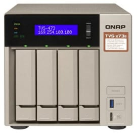 Serwer NAS QNAP Tower TVS-473E-4G - Tower/AMD R-Series RX-421BD/4 GB RAM/4 wnęki/hot-swap/2 lata Carry-in