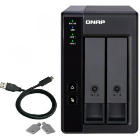 Moduł rozszerzający QNAP TR-002 - 1x USB-C, Tower, 2 wnęki, 36W - zdjęcie 2