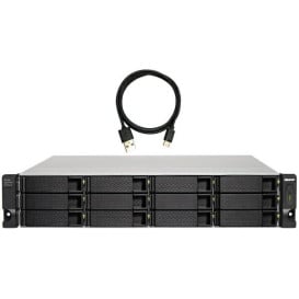 Moduł rozszerzający QNAP TL-R1200C-RP - 1x USB-C/Rack (2U)/12 wnęk/2x 250W