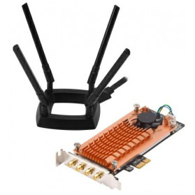 Karta sieciowa QNAP Wi-Fi PCIe Qualcomm QCA9984 QWA-AC2600 - 1733 Mbps, PCI Express, 4 anteny zewnętrzne - zdjęcie 2