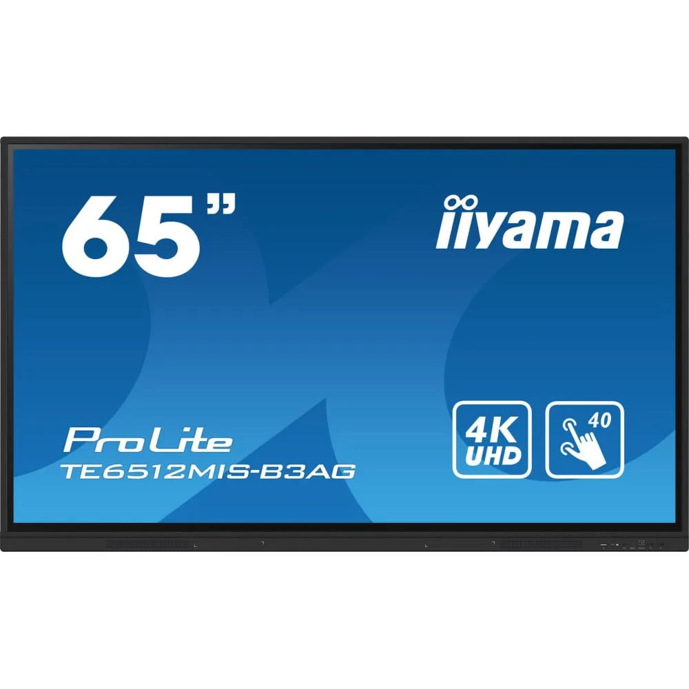 Monitor iiyama ProLite TE6512MIS-B3AG, 65", 3840x2160 (4K), IPS, 8 ms, MT, USB-C, Czarny | Sklep ITnes.pl, IT for BUSINESS