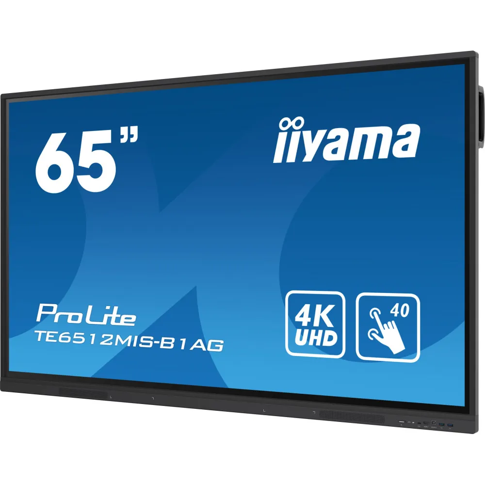 Monitor iiyama ProLite TE6512MIS-B3AG - 65"/3840x2160 (4K)/IPS/8 ms/dotykowy/USB-C/Czarny