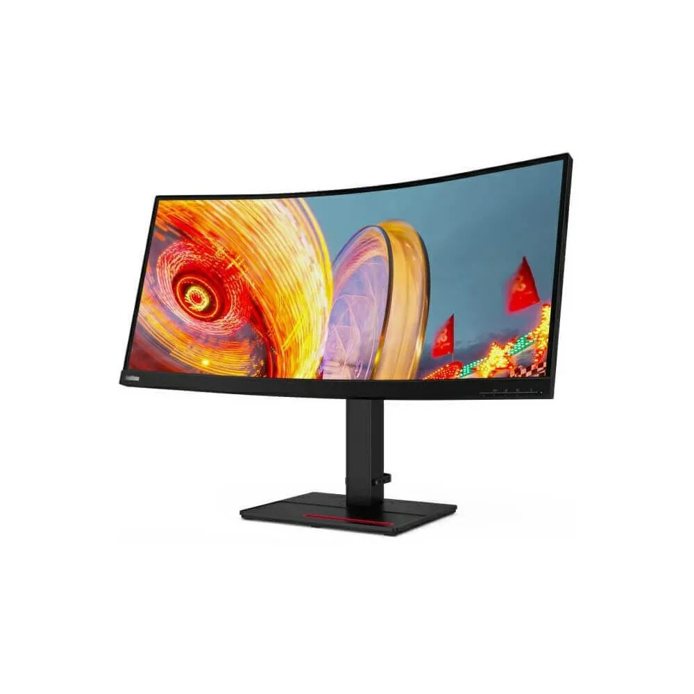 Monitor Lenovo ThinkVision P34w-20 62DCRAT3EU - 34,14"/3440x1440 (UWQHD)/60Hz/21:9/zakrzywiony/IPS/6,000 ms/kamera/USB-C/Czarny