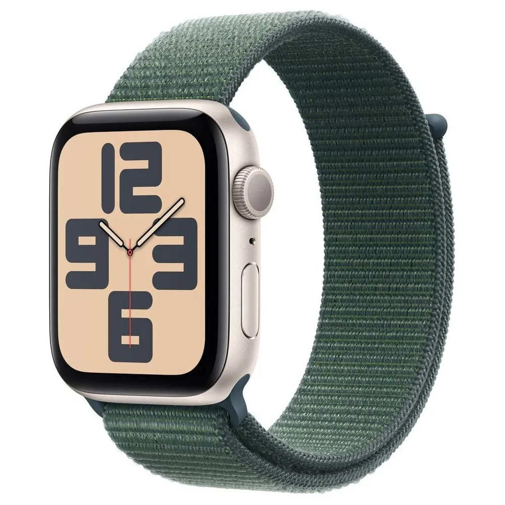 Smartwatch Apple Watch SE 2 gen MXEW3ET/A - 44mm, GPS, aluminium księżycowa poświata z opaską sportową górskie jezioro