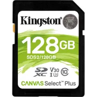 Karta pamięci Kingston Kingston Canvas Select Plus SDXC 128 GB Class 10 UHS-I/U3 V30 SDS2/128GB - Czarna | Sklep ITnes.pl - IT f
