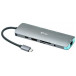 Stacja dokująca i-tec Metal Nano USB-C + Power Delivery 100W C31NANODOCKLANPD - Kolor srebrny, Niebieska