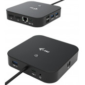 Hub i-tec USB-C Dual Display Docking Station Power Delivery 100W + Universal Charger 112W C31DUALDPDOCKPD100W - Czarny - zdjęcie 2