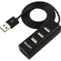 Hub USB Unitek 4x USB 2.0 - 4 porty, 1,5 m, Czarny - Y-2140 | Sklep ITnes.pl - IT for BUSINESS