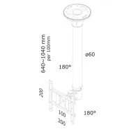 Uchwyt sufitowy do monitorów Neomounts by Newstar 10"-40" FPMA-C200 - Czarny