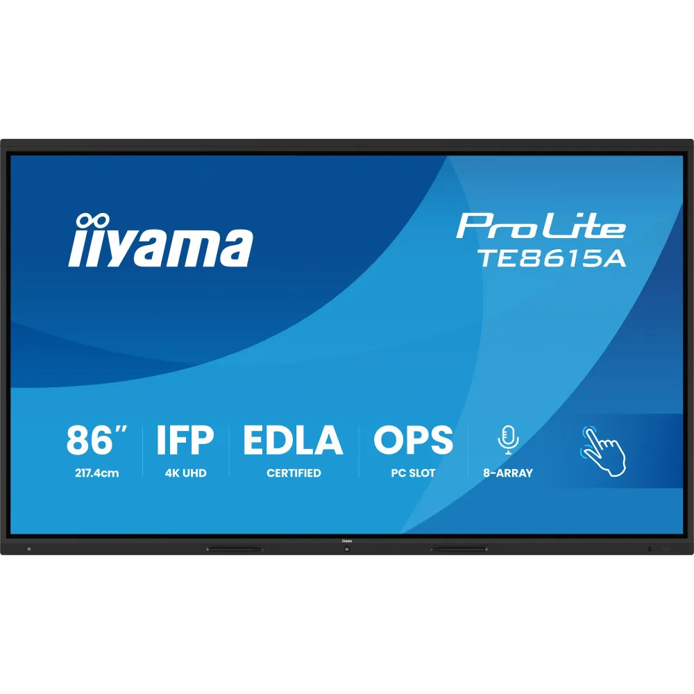 Monitor iiyama ProLite TE8615A-B1AG, 85,6", 3840x2160 (4K), IPS, 8 ms, MT, Czarny | Sklep ITnes.pl, IT for BUSINESS