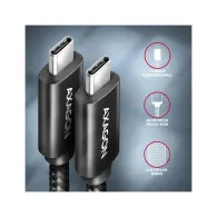 Kabel AXAGON USB-C USB4 BUCM432-CM10AB, 40Gb|, s, 1m, PD 100W, 8K 60Hz, Czarny | Sklep ITnes.pl, IT for BUSINESS