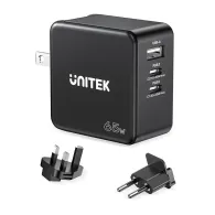 Ładowarka sieciowa Unitek P1117B 65W - 3 porty, Czarna