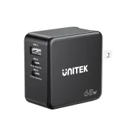 Ładowarka sieciowa Unitek P1117B 65W - 3 porty, Czarna
