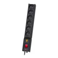 Listwa antyprzepięciowa LX 610 1L 1966004697 - 5 m, 6 gniazd, Czarna | Sklep ITnes.pl - IT for BUSINESS